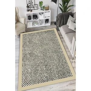 Cappio Halı Krem Çerçeveli Çizgisel Halı  - CP1246
