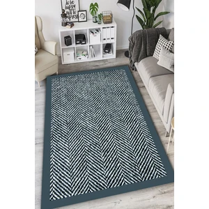Cappio Halı Mavi Çerçeveli Çizgisel Halı  - CP1247