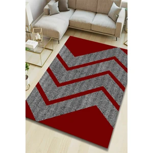 Cappio Halı Çizgisel Kırmızı Zikzak Halı  - CP1252