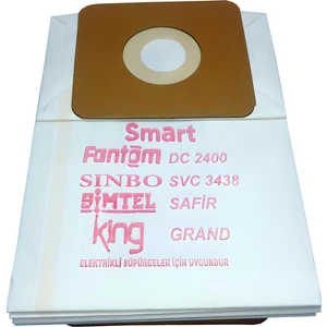 Sinbo Svc 3438 1600 Watt Uyumlu Süpürge Kağıt Toz Torbası 10 Adet+Motor Koruma Filtresi