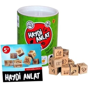 Haydi Anlat - Doğal Ahşap Küpler - 5 Yaş Üzeri - Ingilizce Türkçe