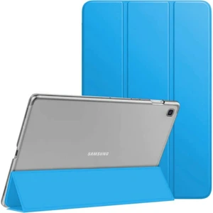 Samsung Galaxy Tab A7 10.4 T500 T505 T507 Kılıf Pu Deri Smart Standlı Case Mavi