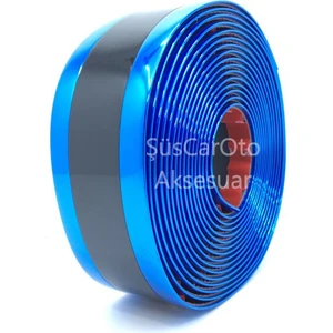 Şüscar Oto 5d Tampon Bagaj Kapı Eşiği Koruyucu Şerit Bant Mavi Piano Black