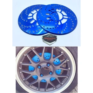 Şüscar Oto Üniversal Kampana Sacı Disk Sacı Disk Fırfırı 2'li Set 14'' ve Üzeri Mavi