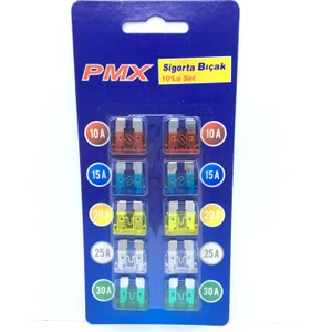 Şüscar Oto Pmx Üniversal 10 Lu Araç Büyük Tip Bıçak Sigorta Seti