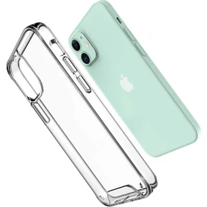 iPhone 12 Şeffaf Kamera Korumalı Şarj Girişi Tıpalı Kılıf