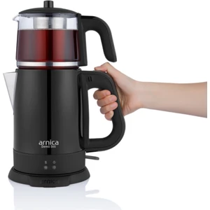 IH33205 Demli Stil Siyah Cam Çay Makinesi