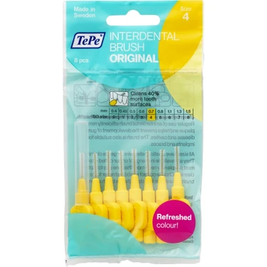 Tepe Arayüz Fırçası 0.7 Mm Sarı Orta Sertlikte 8'Li Paket Esnek Uç