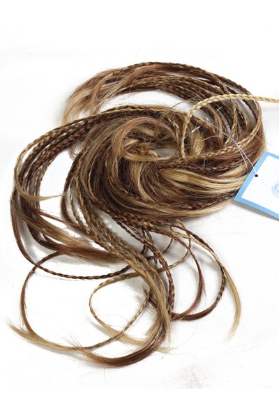 AYTUĞ PERUK Sarı Röfleli Lastikli Topuz Saçı - Ince Örgülü Saç Aksesuarı - RBP614-P12C.30B