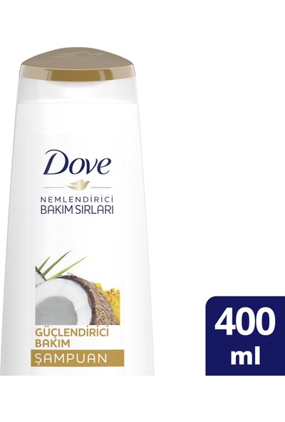 Dove Nemlendirici Bakım Sırları Saç Bakım Şampuanı Güçlendirici Bakım Hindistan Cevizi Yağı ve Zerdeçal Yağı 400 ml