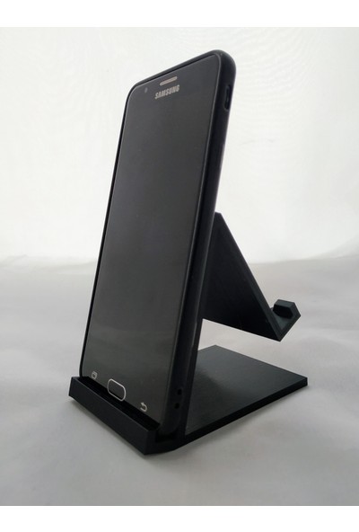 Moneta 2 Açılı Telefon Tablet Tutucu Masaüstü Standı Şarj Girişi Uyumlu Büyük - Siyah