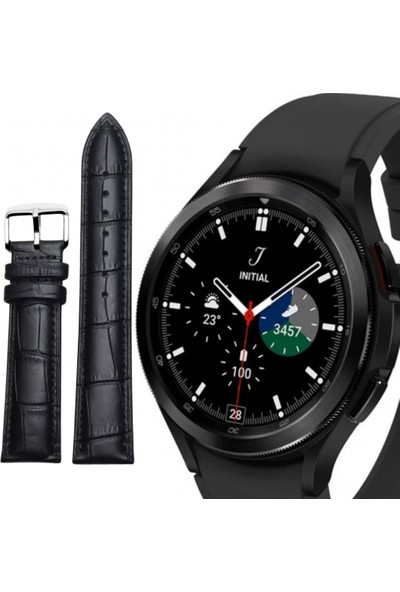 Galaxy Watch4 Classic 46MM Siyah Deri Kordonlu Akıllı Saat