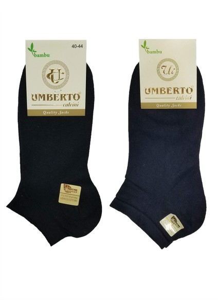 6 Adet Erkek Bambu Patik Çorap - 307 3 Siyah 3 Lacivert