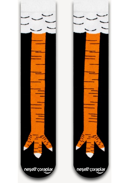 Tavuk Bacağı Renkli Kadın Çorap