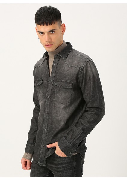 Siyah Denim Gömlek fırsatları