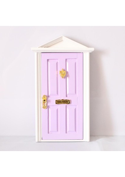 1/12 Dollhouse Minyatür 4 Paneller Ahşap Kapılar Dıy Dekor Aksesuarları 2 Adet indirimleri