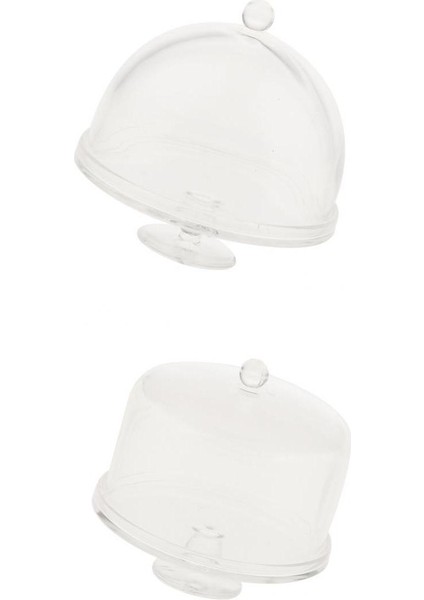 2 Adet Minyatür Cam Tatlı Sunum Tabağı (Yurt Dışından)