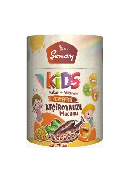 Kids Zencefilli Keçiboynuzu Macunu 240 gr Kakao ve Vitamin