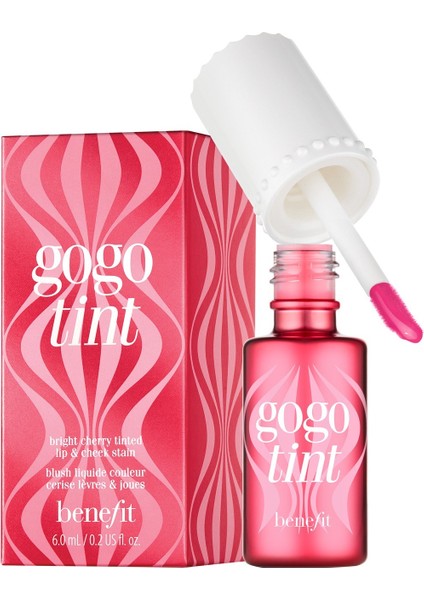 Gogo Tint Likit Dudak ve Yanak Renklendirici Parlak Kiraz Renkli Dudak ve Yanak Renklendirici 6 ml