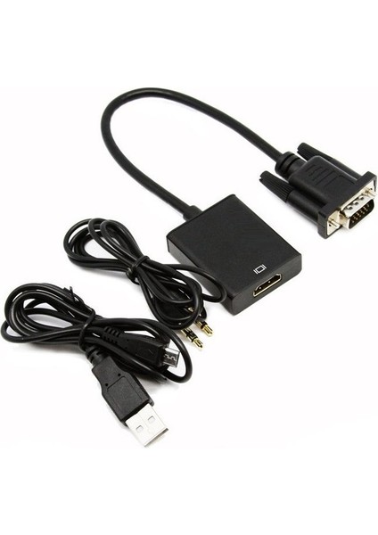 4674 VGA To HDMI Çevirici Dönüştürücü Adaptör Kablo Ucu Çevirici