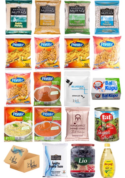 Ramazan Paketi Kumanya Ezrak Gıda Yardım Kolisi 19 Parça 151 Nolu Paket