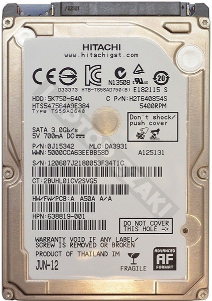 5K750 640GB Travelstar Sata3 Notebook Harddisk