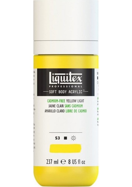 : Professional Soft Body : Akrilik Boya : 237 ml : Cadmium-Free Yellow Light 889 S3