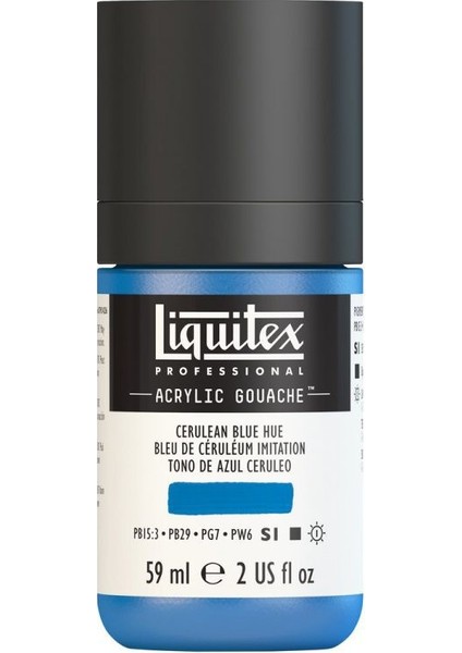 : Professional Akrilik Guaj Boya : 59 ml : Cerulean Blue Hue 470 S1