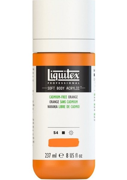 : Professional Soft Body : Akrilik Boya : 237 ml : Cadmium-Free Orange 892 S4