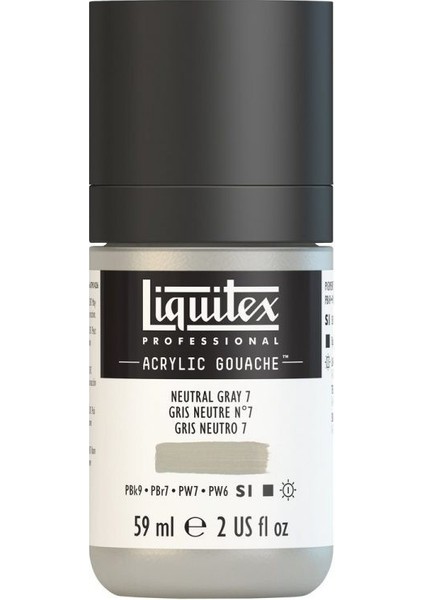 : Professional Akrilik Guaj Boya : 59 ml : Neutral Grey 7 600 S1