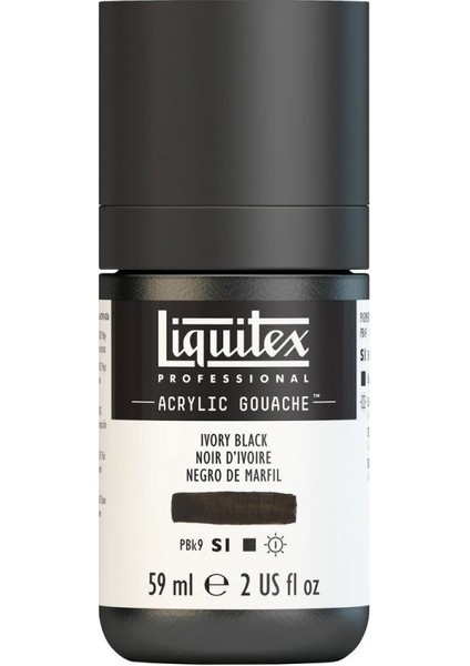 : Professional Akrilik Guaj Boya : 59 ml : Ivory Black 244 S1