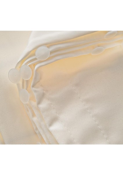 Lüx Güneşlik Perde Krem Renkli Pilesiz Desenli 1 Adet Cotton Kumaş modelleri
