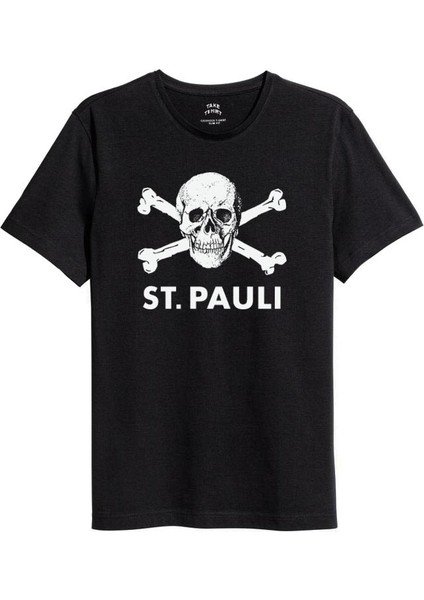 St.pauli Skull Tişört Siyah Unisex