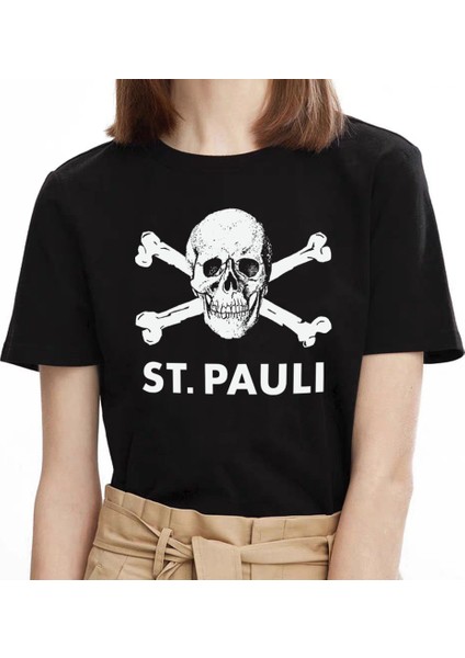 St.pauli Skull Tişört Siyah Unisex