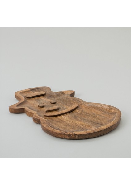 Snowman Servis Tabağı 45X30 cm Natural