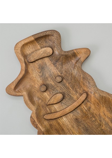 Snowman Servis Tabağı 45X30 cm Natural fırsatları