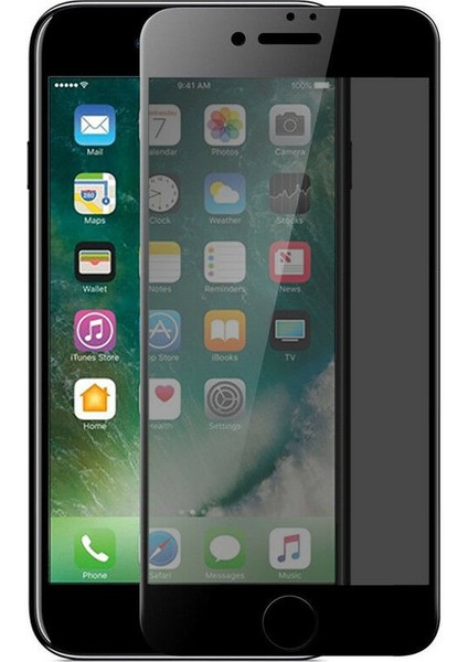 Apple iphone 6 Kırılmaz Ekran Koruyucu Hayalet Cam Gizlilik Filtreli Komple Cam