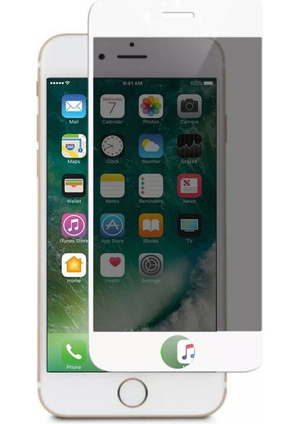 Apple iphone 7 Plus Kırılmaz Ekran Koruyucu Hayalet Cam Gizlilik Filtreli Komple Cam