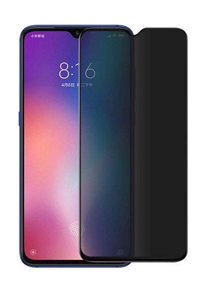 Samsung Galaxy A12 A125 Kırılmaz Ekran Koruyucu Hayalet Cam Gizlilik Filtreli Komple Cam