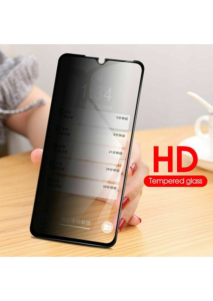 Samsung Galaxy A12 A125 Kırılmaz Ekran Koruyucu Hayalet Cam Gizlilik Filtreli Komple Cam