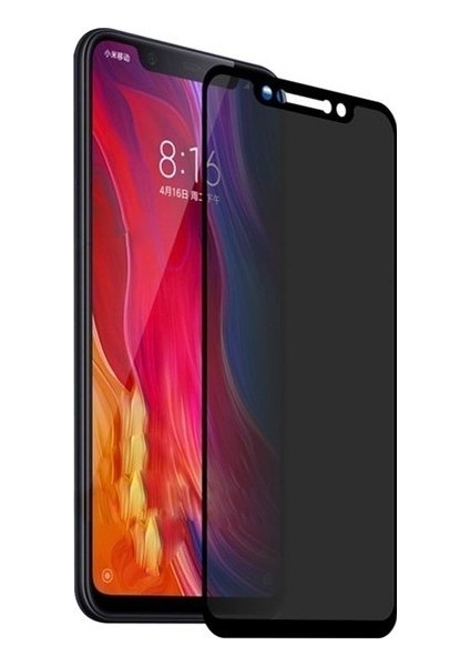 Xiaomi Redmi 7 Kırılmaz Ekran Koruyucu Hayalet Cam Gizlilik Filtreli Komple Cam