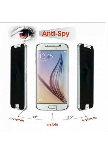 Samsung Galaxy Note 2 N7100 Kırılmaz Ekran Koruyucu Hayalet Cam Gizlilik Filtreli Komple Cam