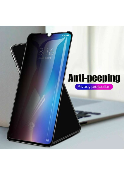 Xiaomi Redmi Note 9 Pro 5g Kırılmaz Ekran Koruyucu Hayalet Cam Gizlilik Filtreli Komple Cam