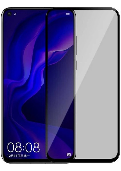 Oppo A72 Kırılmaz Ekran Koruyucu Hayalet Cam Gizlilik Filtreli Komple Cam