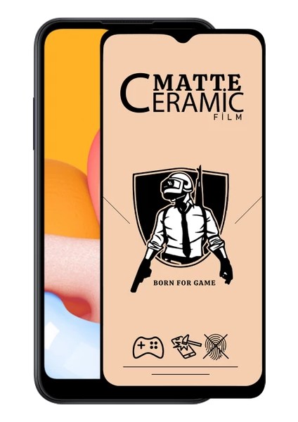 Samsung Galaxy A20S A207 Mat Seramik Kırılmaz Ekran Koruyucu Cam Tam Kapatan Matte Anti-Glare