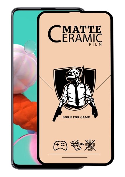Samsung Galaxy A50 A505 Mat Seramik Kırılmaz Ekran Koruyucu Cam Tam Kapatan Matte Anti-Glare