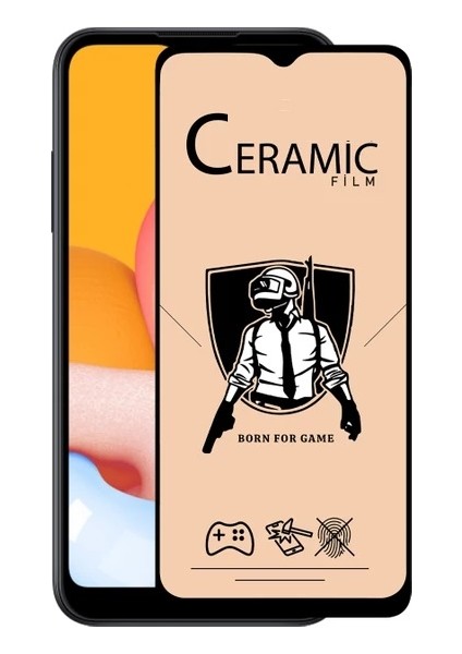 Samsung Galaxy A22 A225 Seramik Kırılmaz Ekran Koruyucu Komple Kapatan Parlak Cam