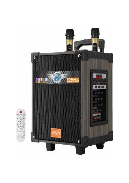 LT-912 2 Mikrofonlu Kumandalı Kablosuz Hoparlör