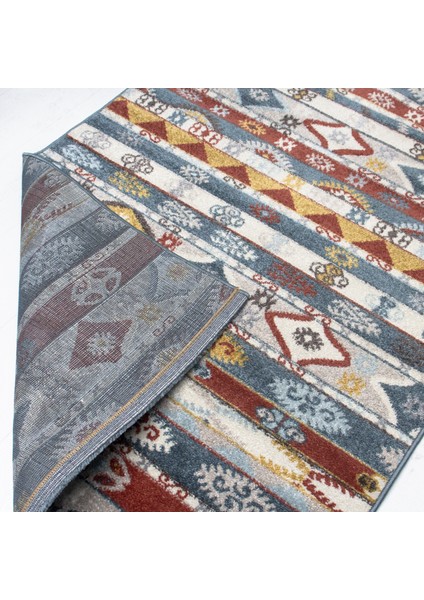 Halı Etnik Plus FE340 Krem/mavi 120 x 170 cm Dokuma Halı