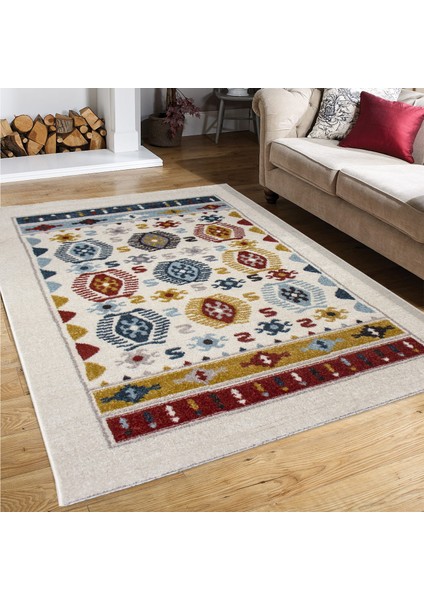 Halı Etnik Plus G0293 Krem/mavi 120 x 170 cm Dokuma Halı